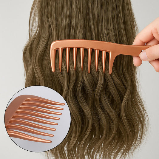 Peigne Satiné à Larges Dents – Zéro Casse, Zéro Frisottis, 100 % Élégance